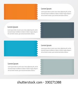 zigzax banner  Orange , blue, gray color