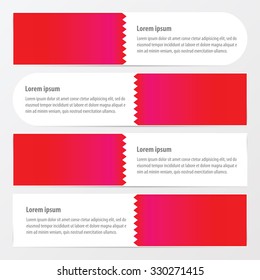 zigzax banner  pink color