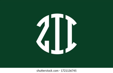 Plantilla de logotipo de marca vectorial de letra monograma abstracta de círculo ZII