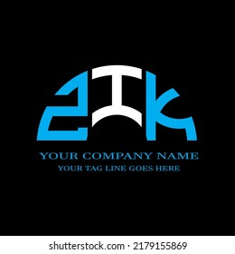 ZIK letter logo creative design with vector graphic