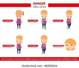 Zika symptom graphic design, Vector illustration