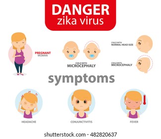 Zika symptom graphic design, Vector illustration