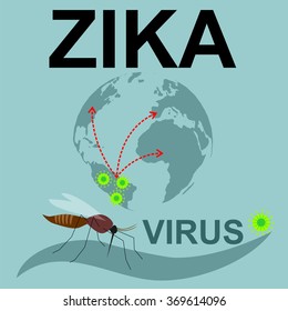 Zika virus alert illustration