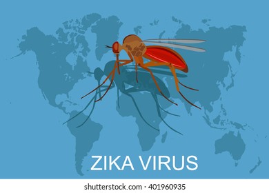 zika virus concept, vector illustration