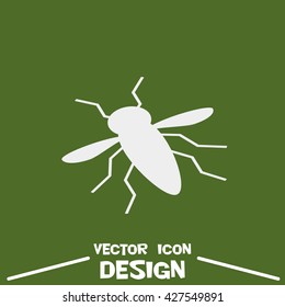 Zika virus icon, mosquito vector EPS. Zika virus warning sign with  mosquito illustration.
