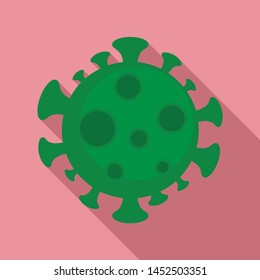 Zika virus microscope icon. Flat illustration of zika virus microscope vector icon for web design
