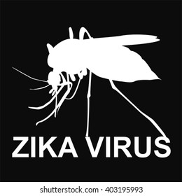 Zika virus - mosquito sign, vector