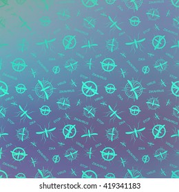 Zika virus pattern. Aedes Aegypti  pattern texture background.