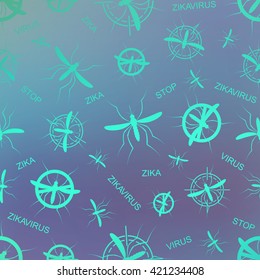 Zika virus pattern. Aedes Aegypti  pattern texture background.