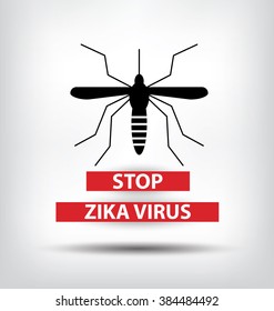 zika virus. stop mosquito sign. vector illustration.