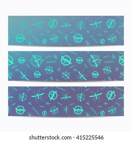 Zika virus of vector banners