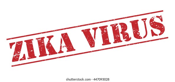 zika virus vector stamp on white background