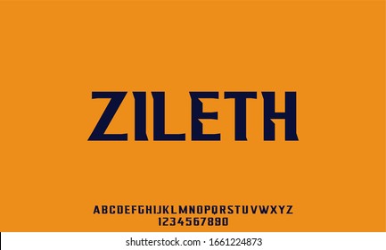 ZILETH, the unique vintage font with sharp edges.