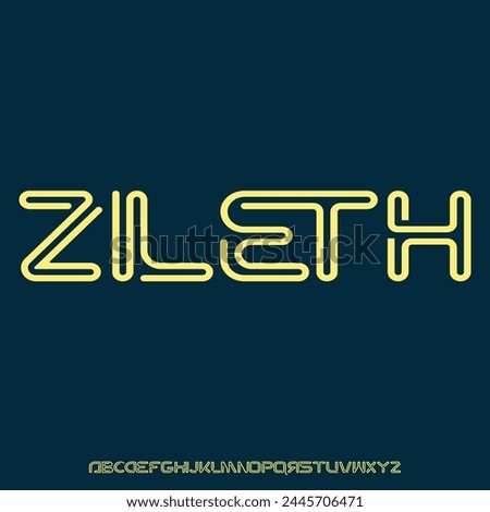 ZILETH, the unique vintage font with sharp edges.