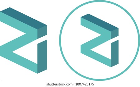 Zilliqa coin crypto currency vector logo set
