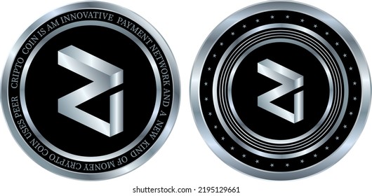zilliqa-zil virtual currency logo. vector illustrations. 3d illustrations.