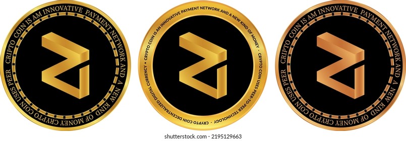 zilliqa-zil virtual currency logo. vector illustrations. 3d illustrations.