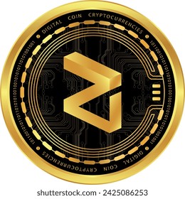 logo de la moneda virtual zilliqa-zil. ilustraciones vectoriales. ilustraciones 3d.