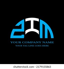 ZIM letter logo creative design with vector graphic