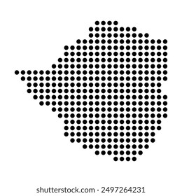 zimbabwe country map icon illustration design