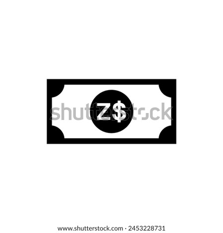 Zimbabwe Currency Symbol, The Zimbabwean Dollar Icon, ZWD Sign. Vector Illustration