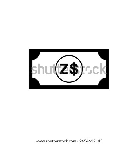 Zimbabwe Currency Symbol, The Zimbabwean Dollar Icon, ZWD Sign. Vector Illustration