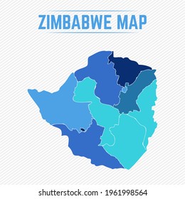Zimbabwe Detailed Map With Regions