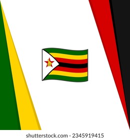 Zimbabwe Flag Abstract Background Design Template. Zimbabwe Independence Day Banner Social Media Post. Zimbabwe Flag
