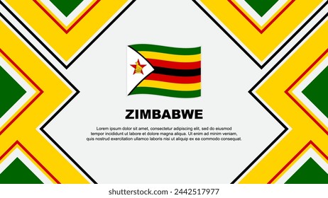 Zimbabwe Flag Abstract Background Design Template. Zimbabwe Independence Day Banner Wallpaper Vector Illustration. Zimbabwe Vector