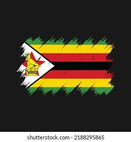 Zimbabwe Flag Brush. National Flag