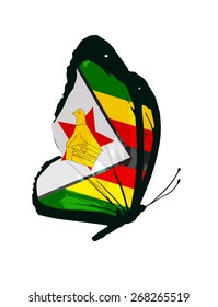 Zimbabwe flag butterfly - vector