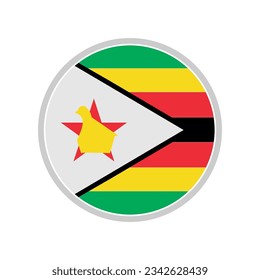 Zimbabwe flag icon set, Zimbabwe independence day icon set vector sign symbol