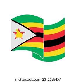 Zimbabwe flag icon set, Zimbabwe independence day icon set vector sign symbol
