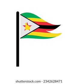 Zimbabwe flag icon set, Zimbabwe independence day icon set vector sign symbol