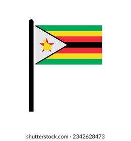 Zimbabwe flag icon set, Zimbabwe independence day icon set vector sign symbol