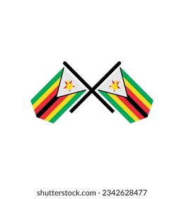 Simbabwes Flaggensymbol-Set, Simbabwischer Unabhängigkeitstag Symbol-Vektorsymbol