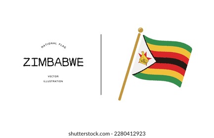 Zimbabwe flag icon vector illustration