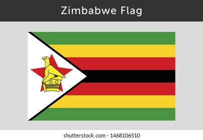 Zimbabwe Flag illustration vector design
