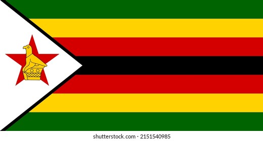 Zimbabwe flag with official proportions and color.Genuine.
Original flag of Zimbabwe.Vector.
