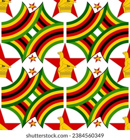 zimbabwe flag pattern. african background. vector illustration