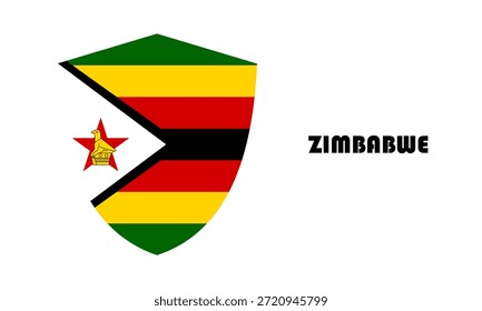 Bandera de Zimbabue en forma de escudo (insignia)