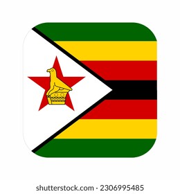 La bandera de Zimbabue es una simple ilustración del día de la independencia o las elecciones