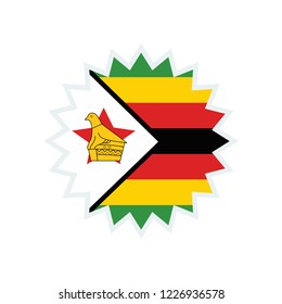 Zimbabwe flag. Zimbabwe star flag.