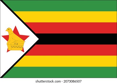 Zimbabwe flag in vector with clean background