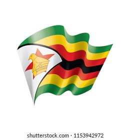 Zimbabwe flag, vector illustration on a white background