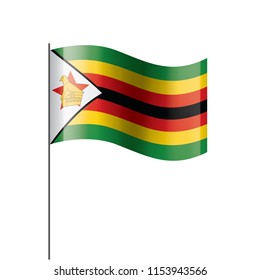Zimbabwe flag, vector illustration on a white background