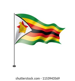 Zimbabwe flag, vector illustration on a white background