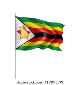 Zimbabwe flag, vector illustration on a white background