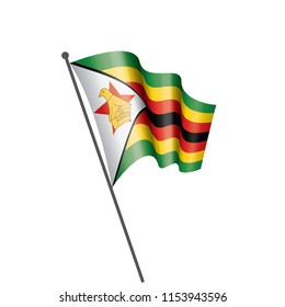 Zimbabwe flag, vector illustration on a white background