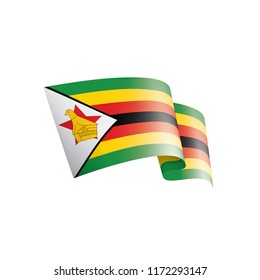 Zimbabwe flag, vector illustration on a white background